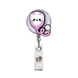 Soft lanyards retractable name id badge holder for Doctors, Nurses, and Students